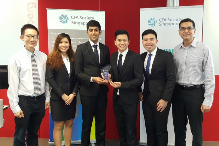 SMU team to represent Singapore at Asia-Pacfic Championships of CFA Institute Research Challenge