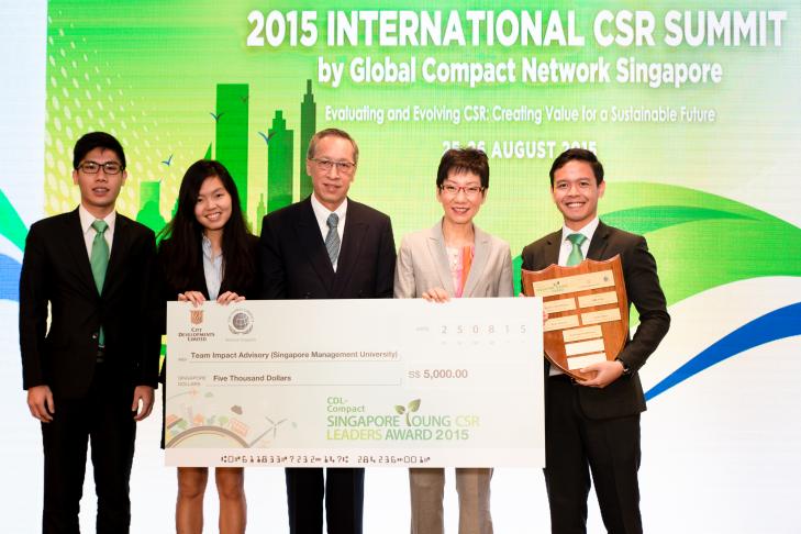 SMU wins top prize at the CDL-Compact Singapore Young CSR Leaders Award for the 2nd-year running